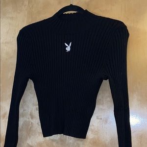 PLAYBOY Highneck Ribbed Longsleeve